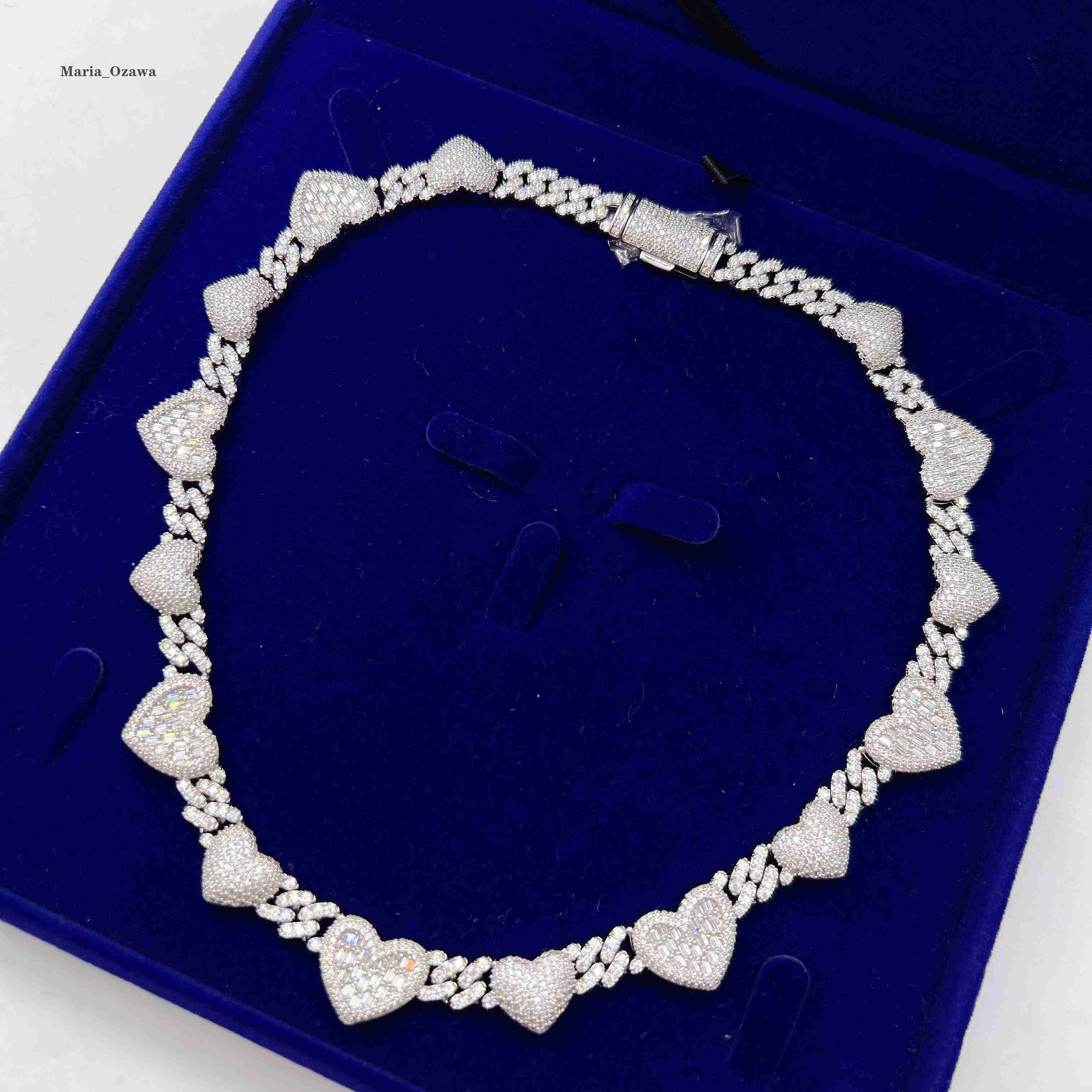 New Arrivals Fashion Iced Out 925 Sterling Silver Vvs Moissanite Cuban Link Chain