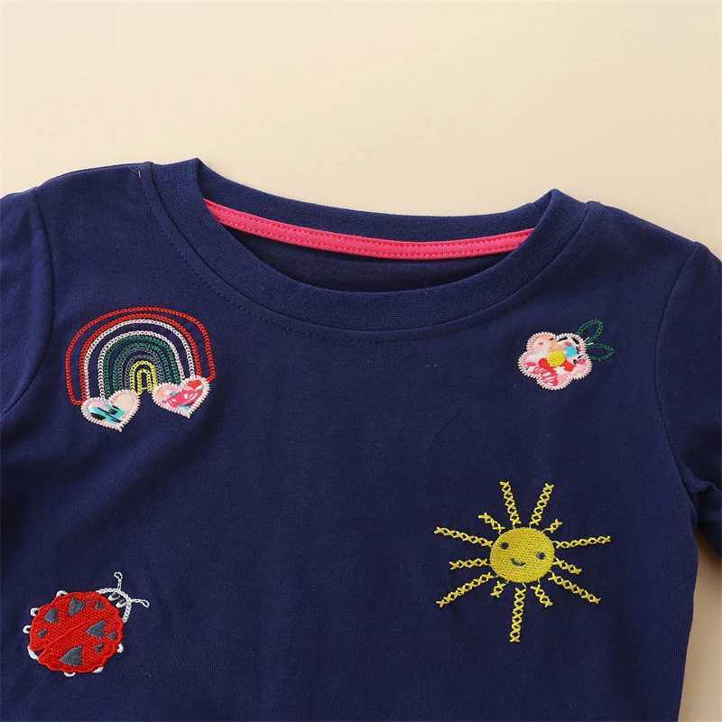 Jumping Meters 2-7T Princess Girl Dress Autumn Spring Animal Embroidery Cute Hot Selling Childrens Dress W250326