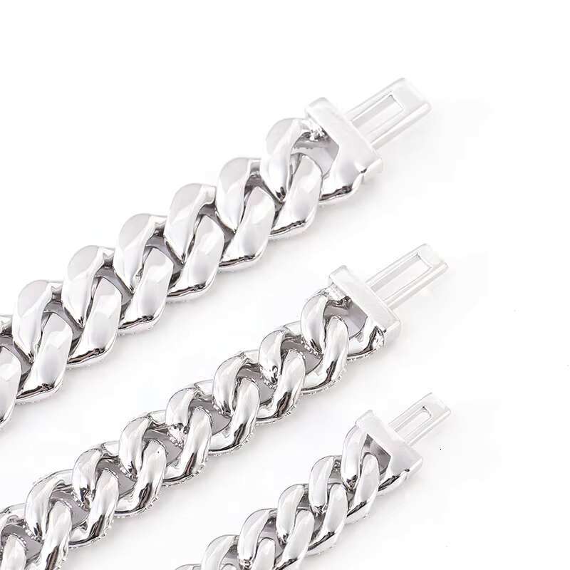 Wholesale 6MM 8MM 10MM 12MM VVS Diamond S925 Silver Cuban Link Chain Ready to Stock Hip Hop Iced Out Moissanite Cuban Bracelet