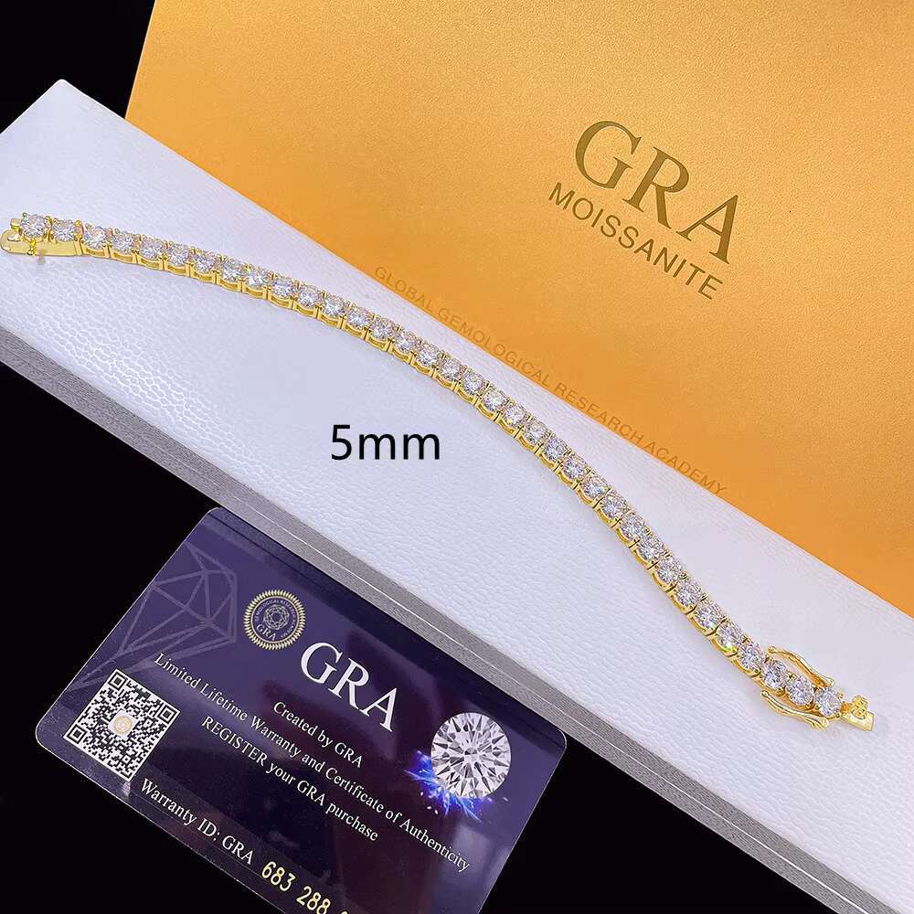 High Quality Latest Fashion Mossanite Mens Tennis Chain Moissante That Pass Diamond test