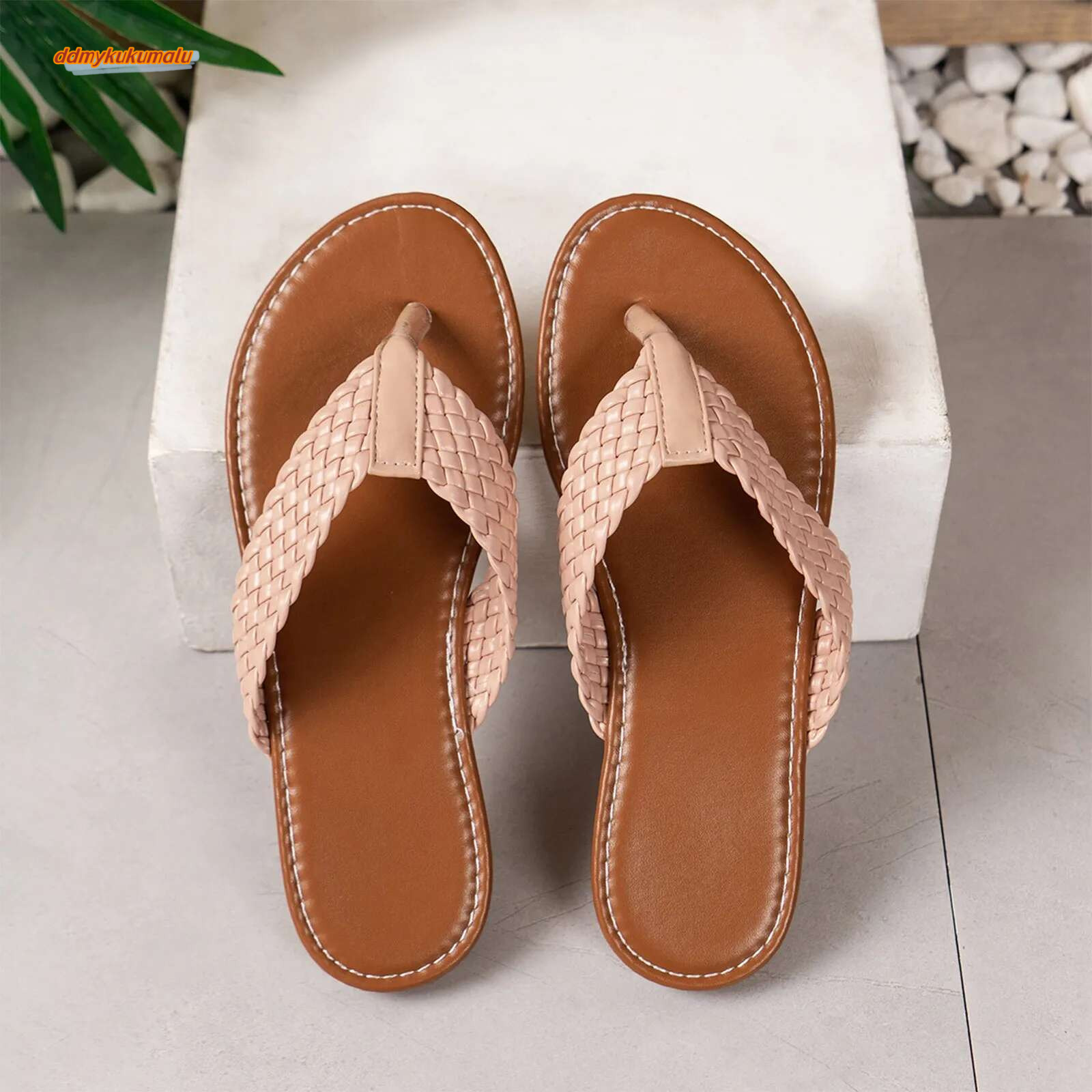 Casual Flip ps For Women Beach Sandals Summer Non-slip Flat Slides Ladies Slippers Indoor House Shoes Female Slipper ddmykukumalu