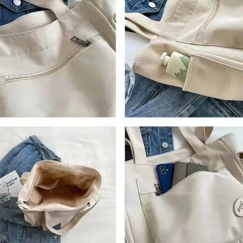 Womens Fashion Shoulder Bag Large Capacity Student Handbag Canvas 250320