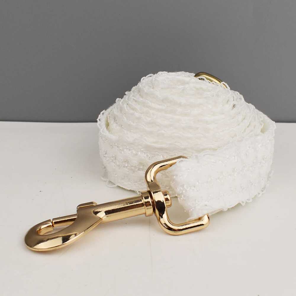 White lace dog collar with personalized engraving of names pet wedding collar dog accessories luxurious lace 03 X250326