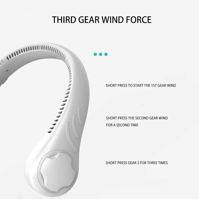 New design rechargeable mini portable bladeless air cooler with USB coog for runners, hanging neck fan