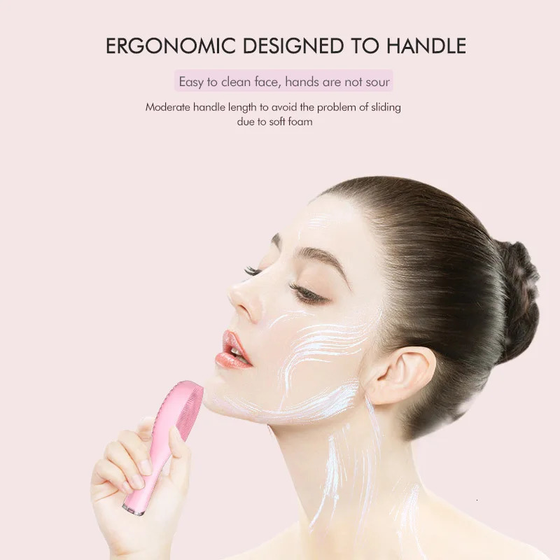 Electric Facial Cleanser - Silicone Brush with Pulsation Massage for Deep Pore Cleansing Rechargeable Skin Care Beauty Device 250321