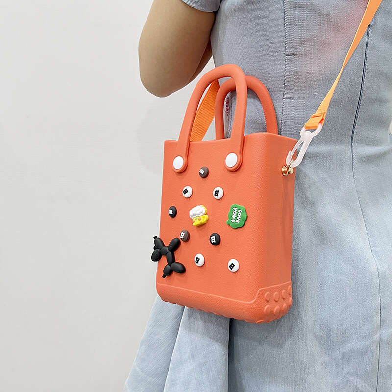 New DIY cartoon versatile accessory beach bag, new fashion niche, one shoulder crossbody carrying hole bag