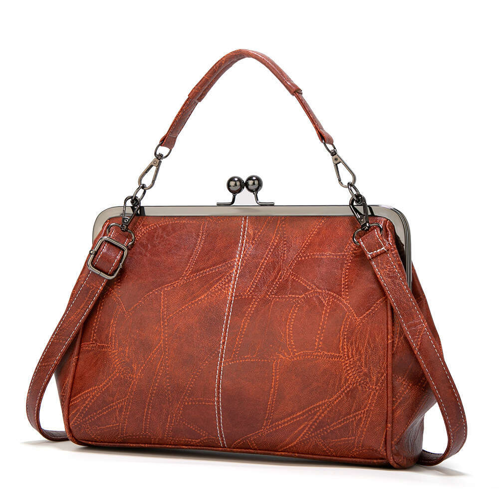 91 2024 new handbag shoulder diagonal cross women's clip British big bag