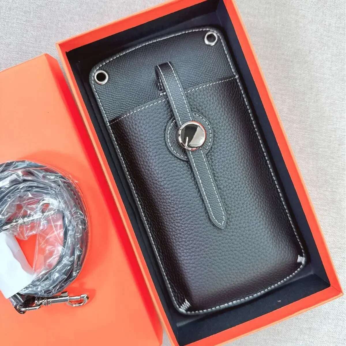 Genuine Leather Drawstring Phone Vertical Single Shoulder Crossbody Trendy Card Bag, Mini Purses And Handbags