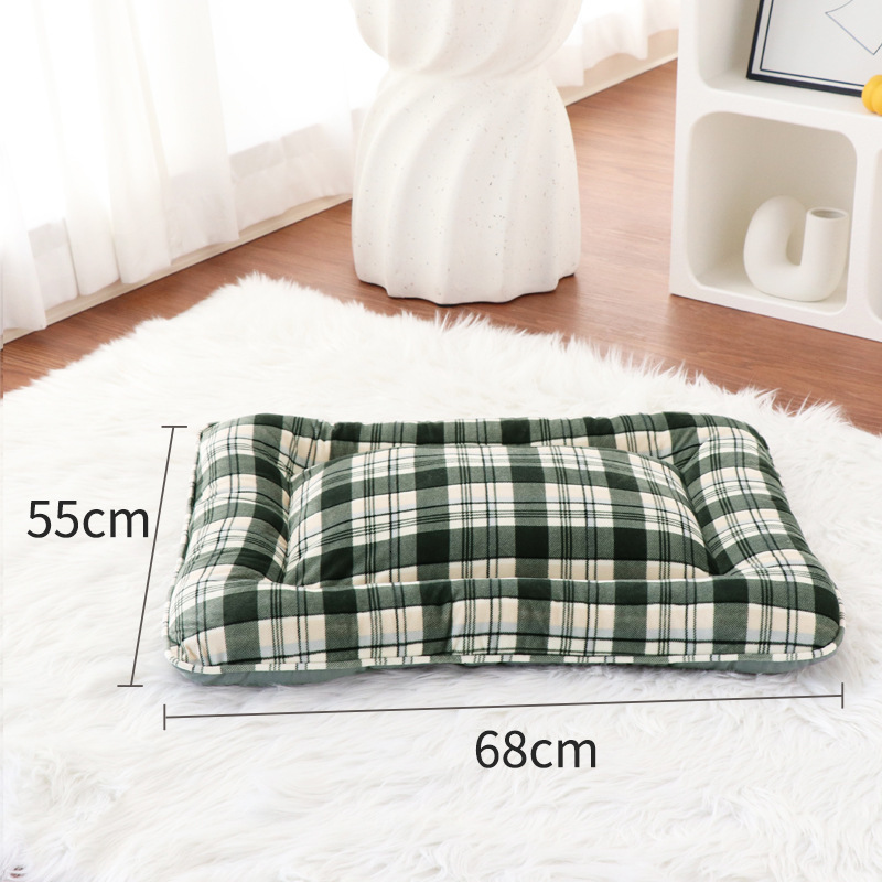 Pet Dog Mat Square Cat Dog Nest Dog Bed Crystal Velvet Bite resistant Air Cushion Thick Warm Dog Nest Supplies
