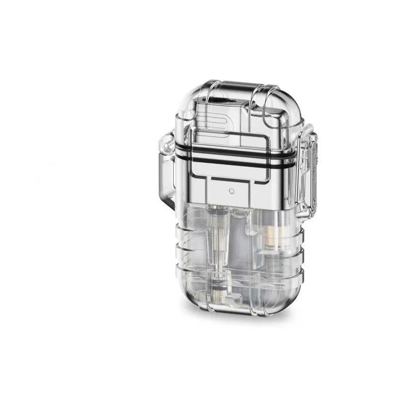 Cigarette Lighter Mini Butane Gas Lighter Outdoor Camping Survival Windproof Waterproof Jet Lighters smoking accessoriesC250326