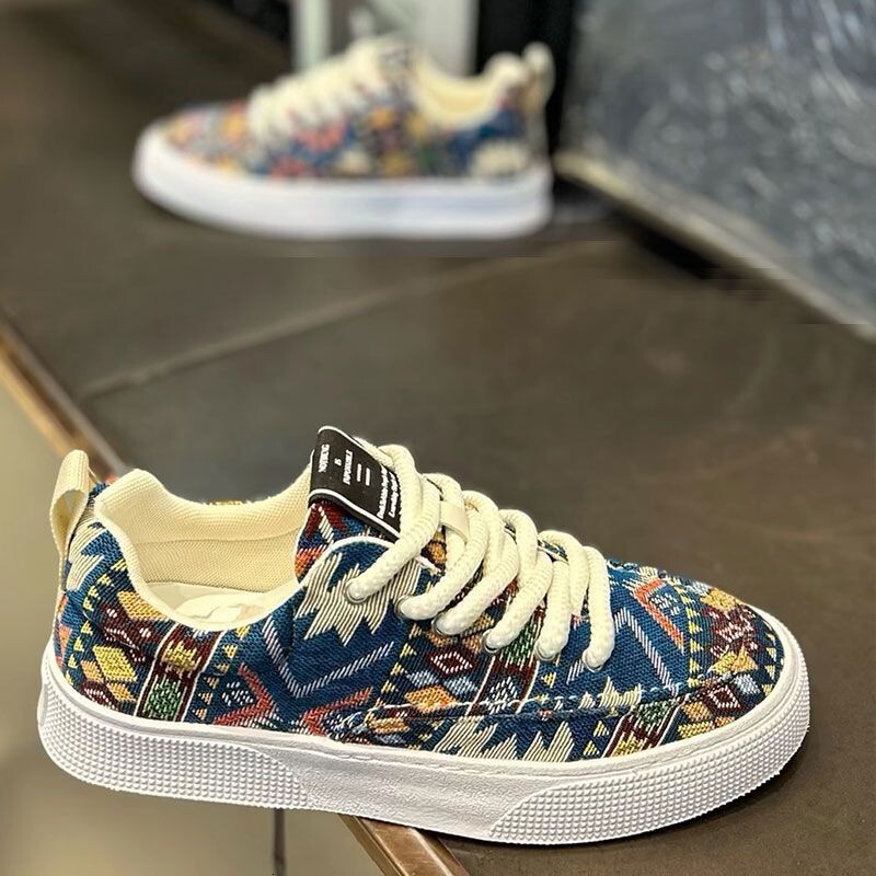 Designer Shoes 2025 Women's Spring And Autumn New Style Niche Design Color Blocked Breathable Fabric Soft Sole Comfortable Casual Versatile Sport