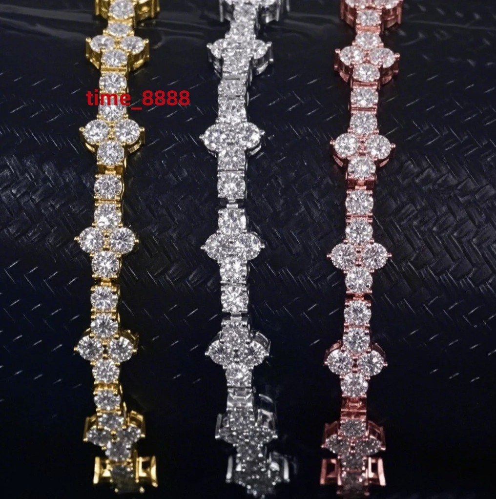 Linyin Custom Wholesale 925 Silver Moissanite Cross Bracelet Unique Stylish Perfect for Any Occasion.
