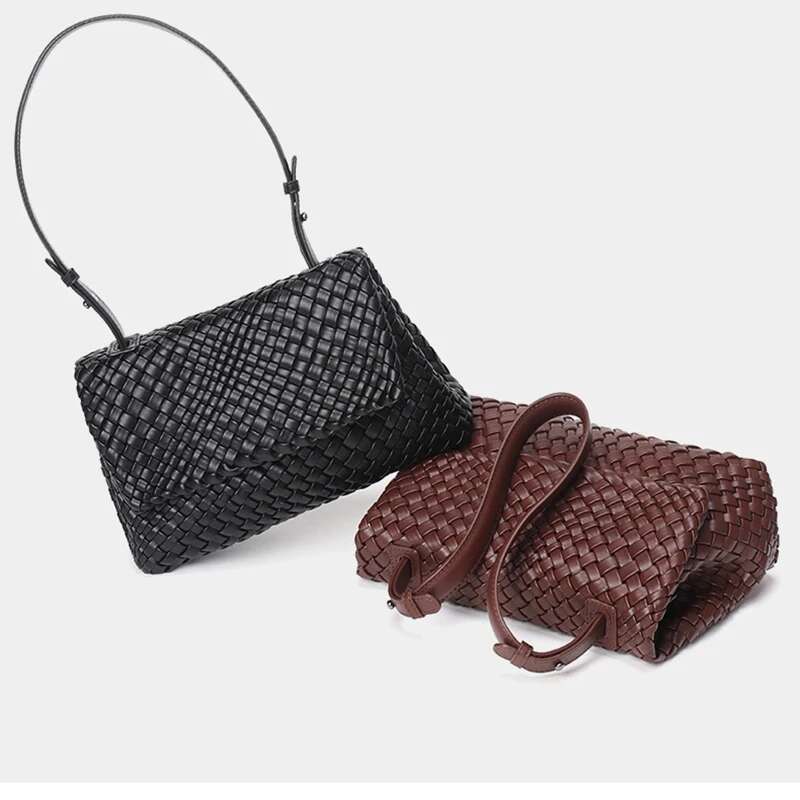 Fashionable Handmade Hollowed Out Woven For Women's Leisure Large Capacity Single Shoulder Crossbody Bag Commuting Handbag