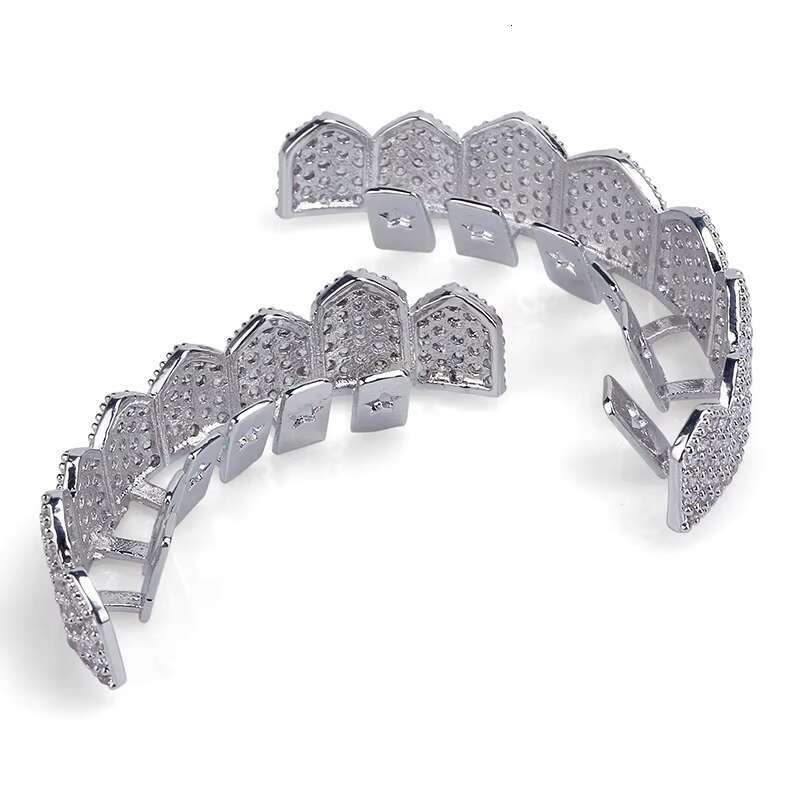 Body Jewelry Teeth Braces Dental Zirconia Gold Plated Diamond Drill Grillz Teeth Moissanite Tooth Grillz