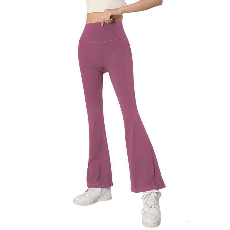 Women Yoga Pants High End Nude Yoga Micro Flared Women High Waisted Sports Tight Fitting Pilates Hip Lifting Slimming Fitness Pants For Outdoor Wear