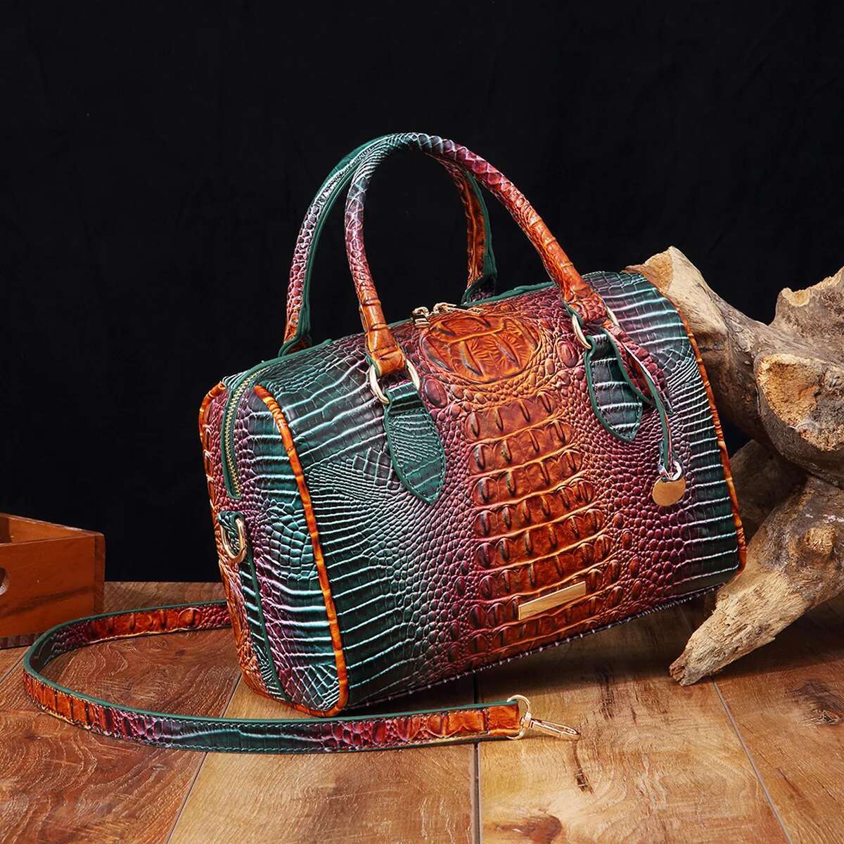 Crocodile Pattern Handbag Women Winter New PU Leather Tassel Shoulder Brands Design Handle Bag Lady Purse Bolsos Ita
