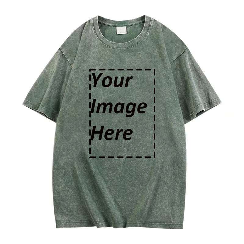 Men s and women vintage faded T shirt g custom print streetwear hip hop punk Harajuku casual cotton