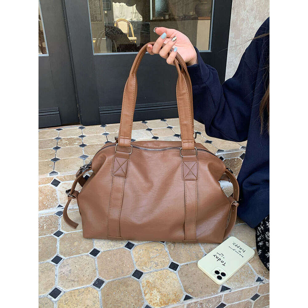 14 Trendy and Cool Handheld Travel for Women 2025 New Korean Edition Leisure Tote Large Capacity Crossbody Luggage Bag