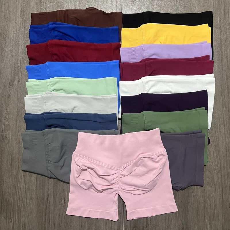 Seamless yoga shorts with low waist Scrunch Bum gym shorts exercise bike shorts stretch fitness clothes W250326