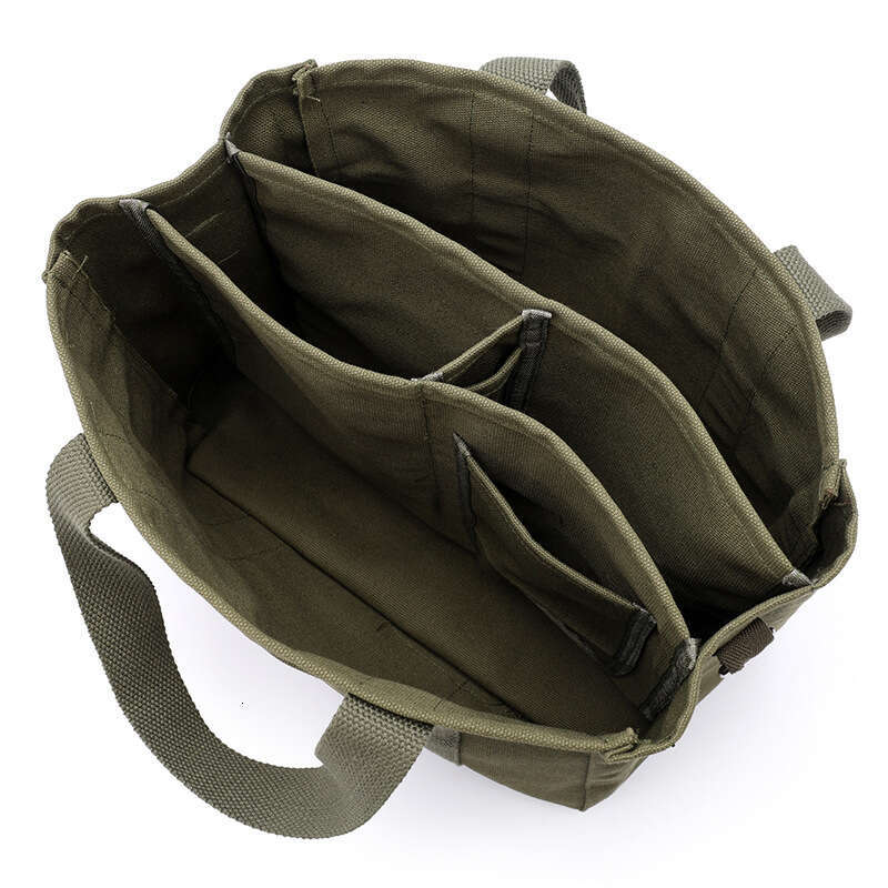 Handheld Thick Canvas 2024 New Multi functional Tote Shoulder Korean Mommy Crossbody Bag