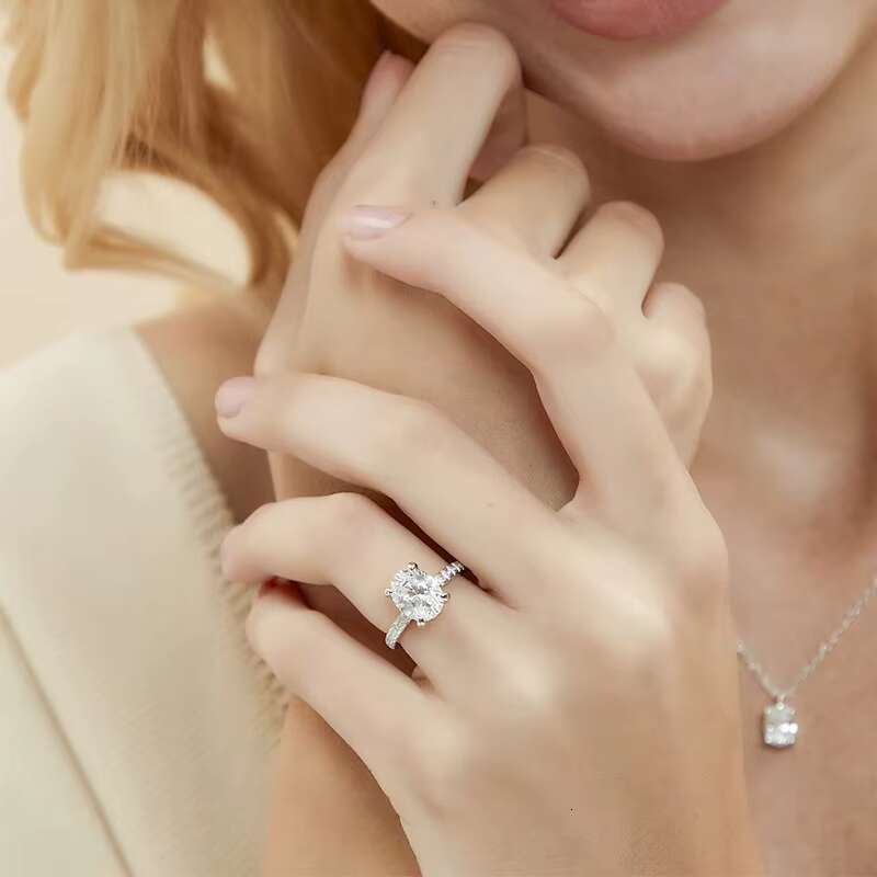 Personalized S925 Sterling Silver Plated 9k/10k/14k/18k Gold Oval Cut Zircon Diamond Engagement Ring Fot Women