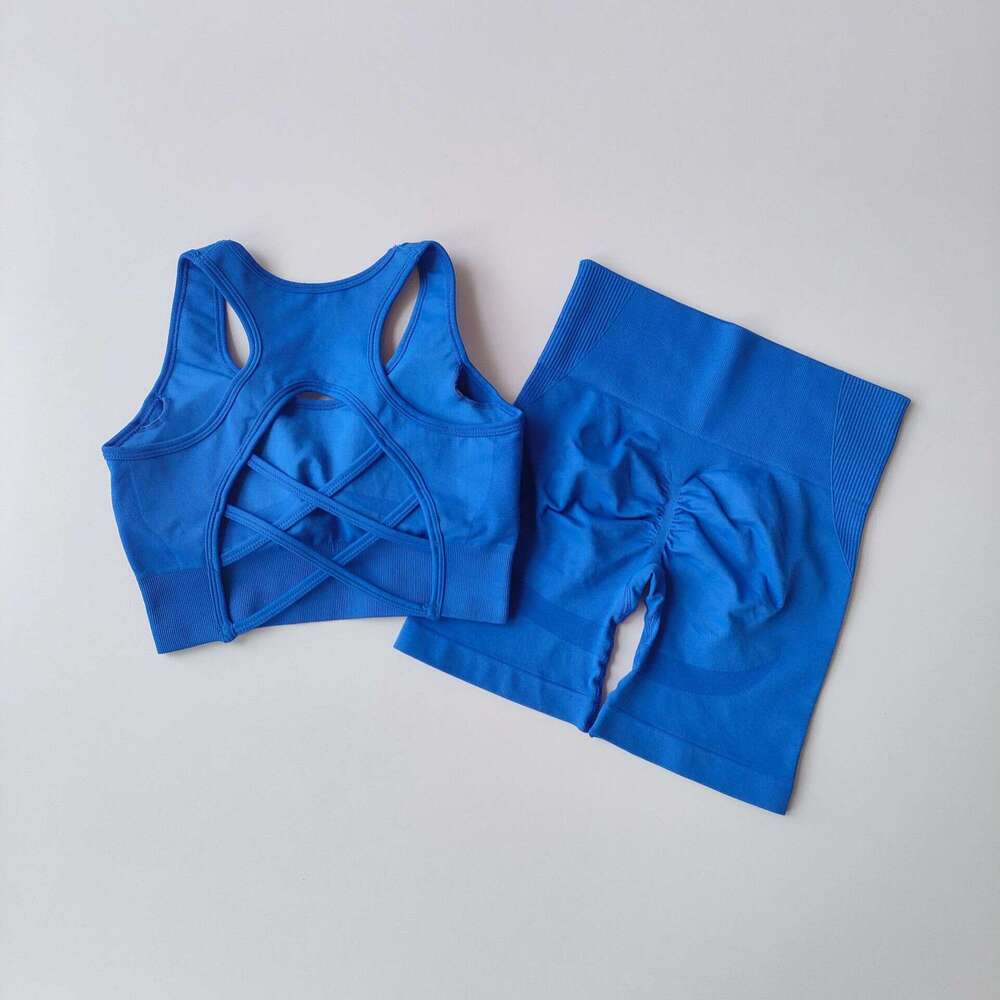 Women Yoga Pants New Seamless Yoga Suit Shorts Two Piece Fitness Running Quick Drying Exercise Set For Women