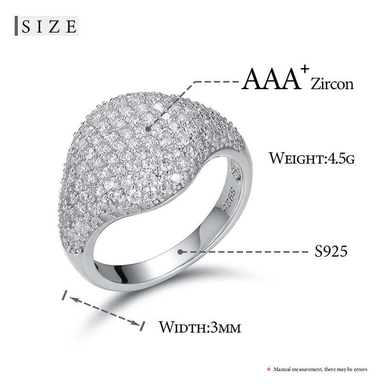 Fine Jewelry Luxury S925 Silver Ring For Women Rings S925 Silver Classic Girl