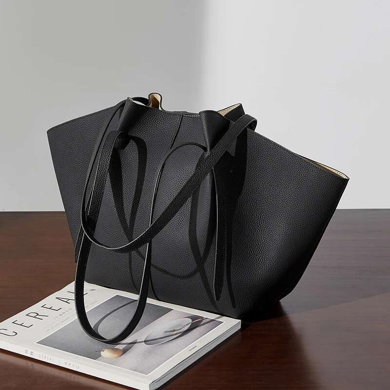 Designer Tote High Quality Cowhide Women's Shoulder Bag Large Capacity Fashion Wing Shaped Genuine Leather Handbags