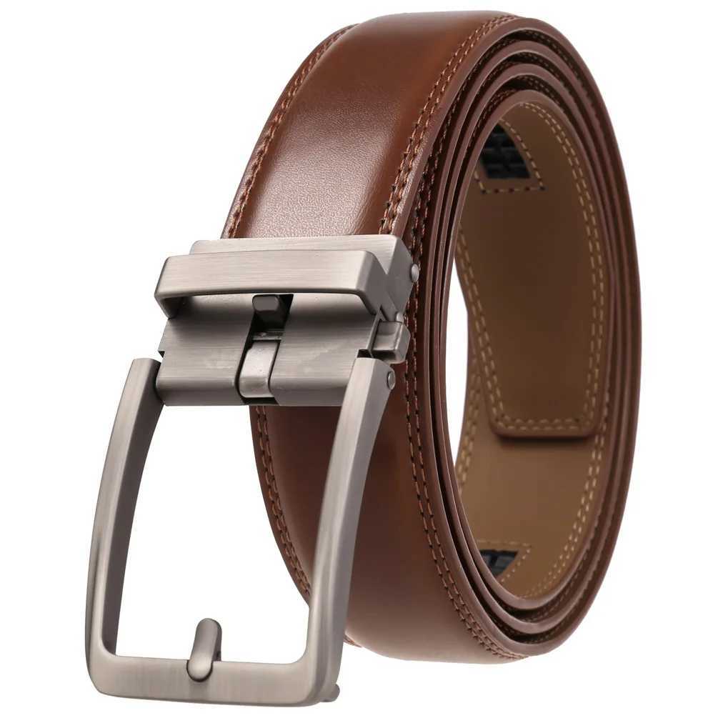 3.5cm mens fashionable alloy automatic buckle belt for business and leisure decoration mens real belt for luxury W250326