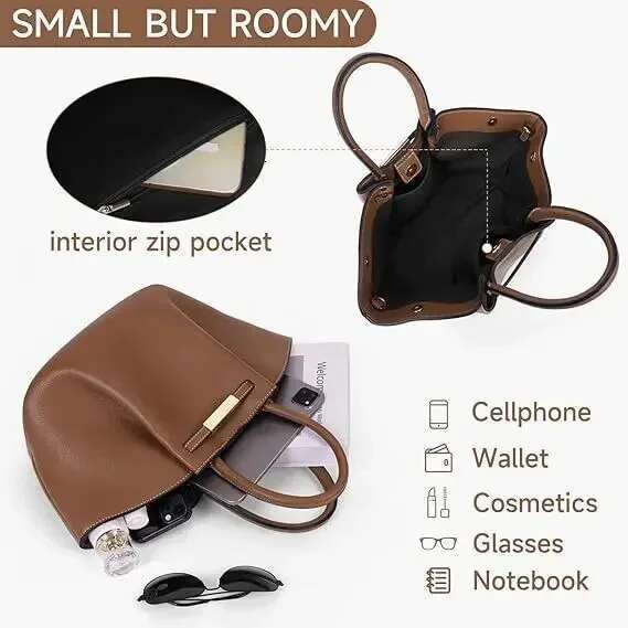 2025 Winter New Large Capacity Solid Color Pleated Pu Leather Tote High Quality Design Women's Commuter Handbag Shoulder Bag