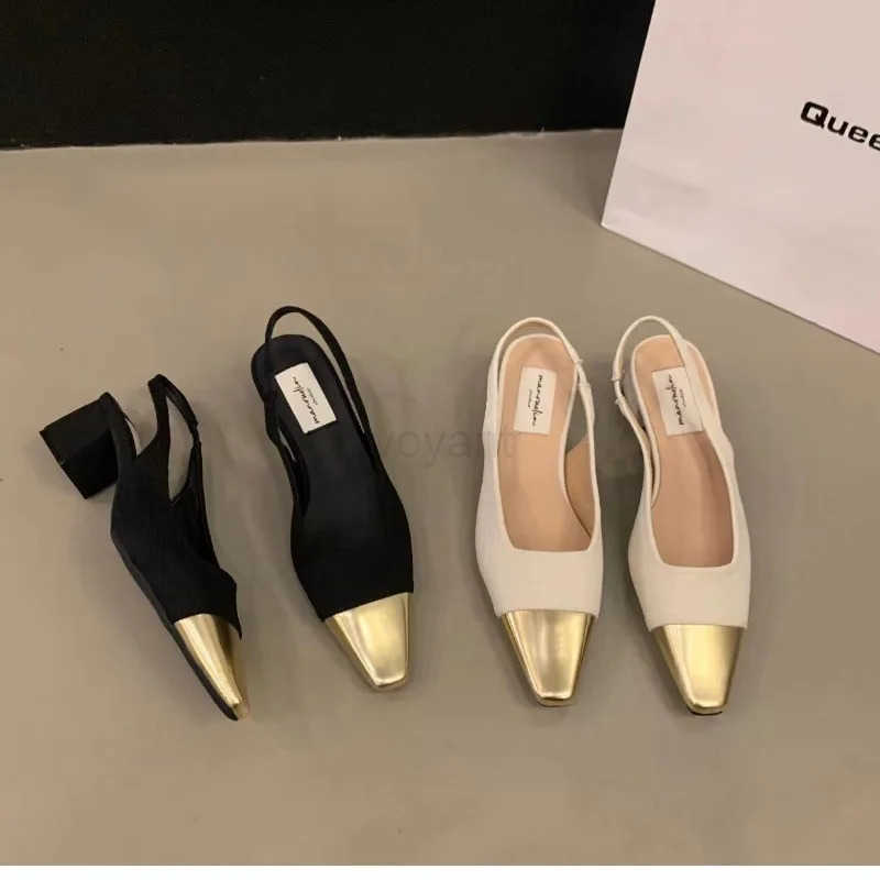 Fashion Wens Shoes Wens Dress Shoes Mid Heel Wedding Sandals All Matching Pointed Princess Shoes Z250326
