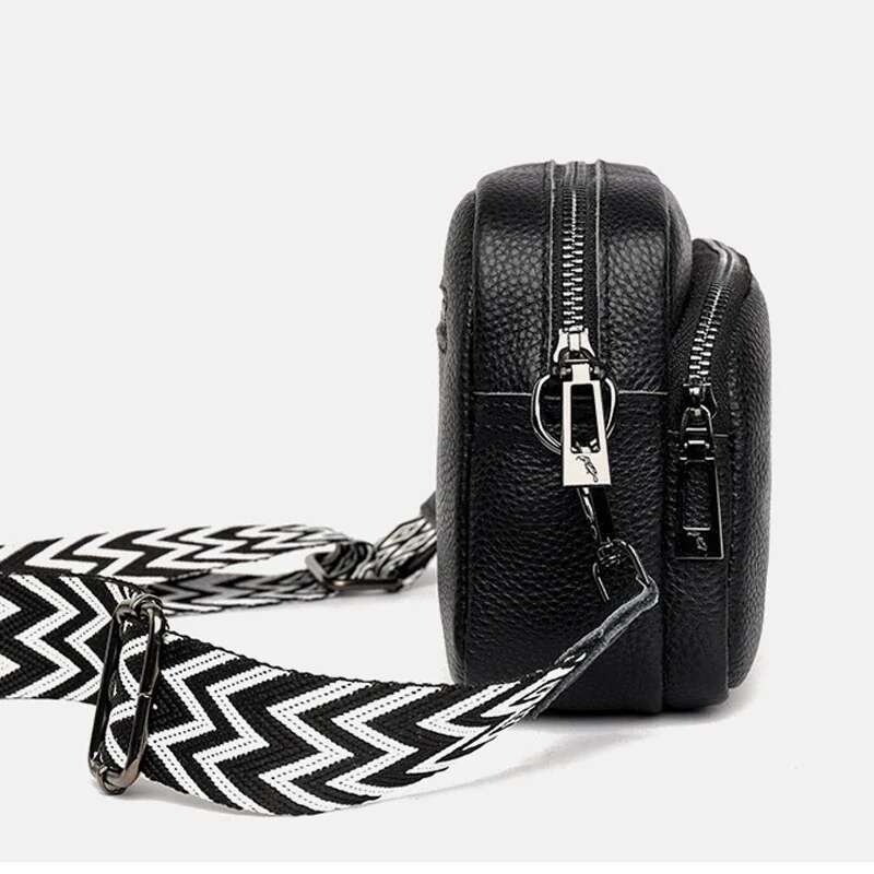 Women Crossbody Multi Space Fashion Design Sense Large Capacity PU Material Lightweight Single Shoulder Bag