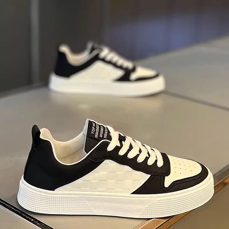 2025S New Free Shipping Trend Designer Panda Colored Summer Breathable Live Streaming Board Casual Leather Small White Trendy Shoes Men S Styles