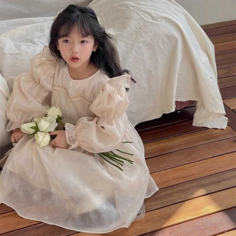 Spring and autumn childrens baby long sleeved dress cute princess dress childrens spliced princess dress Vestido 1-8T W250326