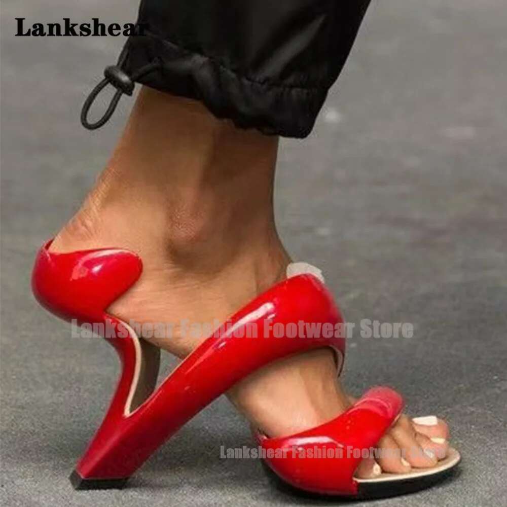 Strange Design Sandals Women Summer High Heel Party Gladiator Sandal Snake Shape Bottomless Shoes atos Mujer