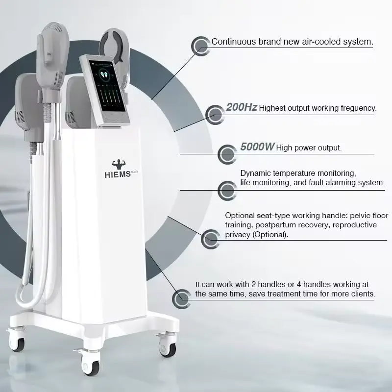 Professional EMT+EMS Hiemt RF Body Slimming Fat Dissolving Muscle Electromagnetic Stimulation Fat Removal Body Shaping 13 Tesla Powerful EMS Machine