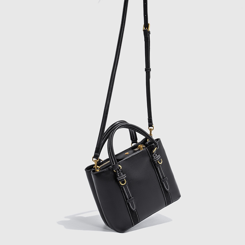 Hot black mini city tote crossbody bag everything bucket bag Double compartment killer bag
