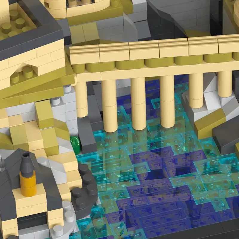 Micro M2050 Magic World Medieval Castle Moc Building Brick Model Assembly Hogwarts Blocks CHIldrens Gift ToysXJ250326
