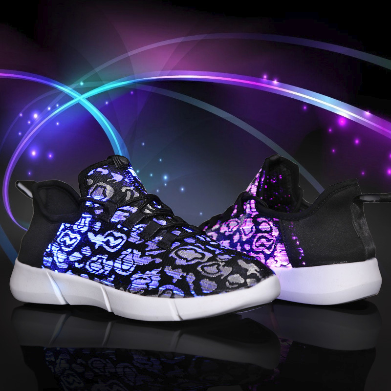designer shoes new Fiber optic luminous shoes for men and women casual light shoes USB rechargeable colorful flashing shoes LED light shoes couple sty