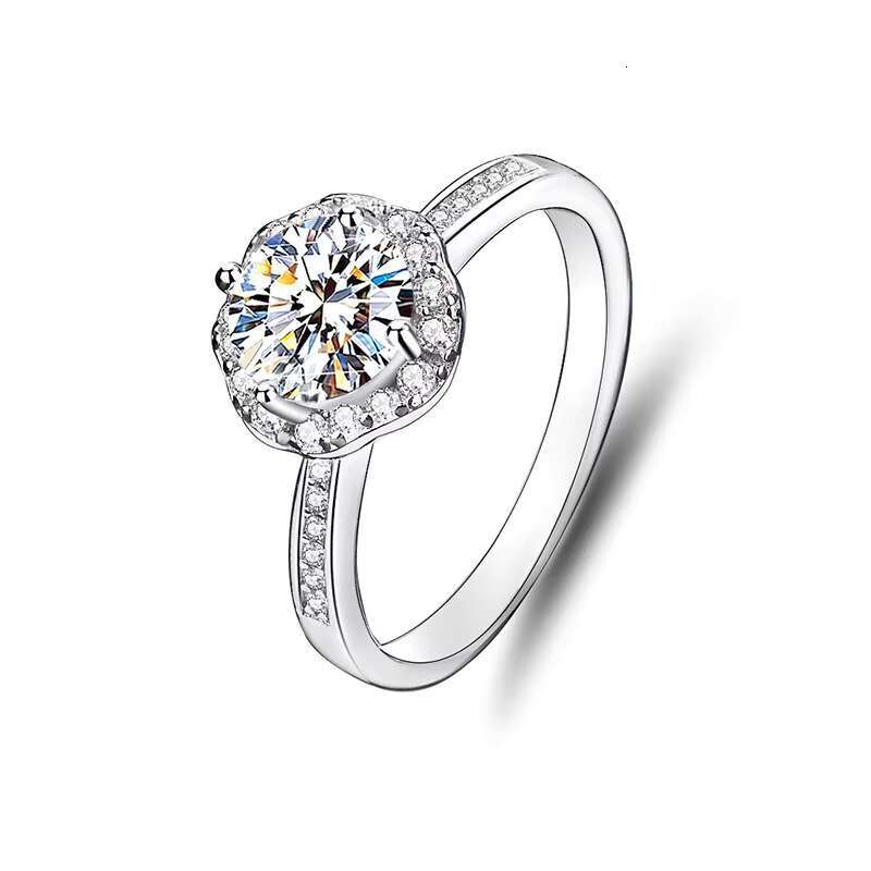 Fancy Shape Moissanite Solitaire Setting Silver Jewelry Moissanite Diamond Engagement Ring