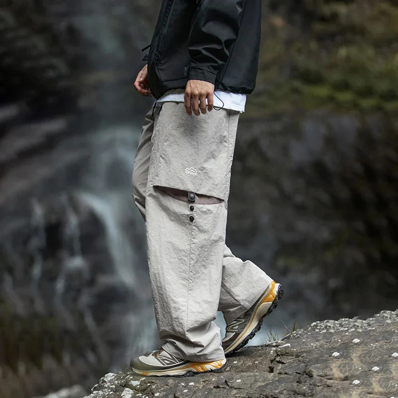 TFETTERS adjustable breathable casual pants for mens outdoor spring and summer mens cargo pants water tight 250324