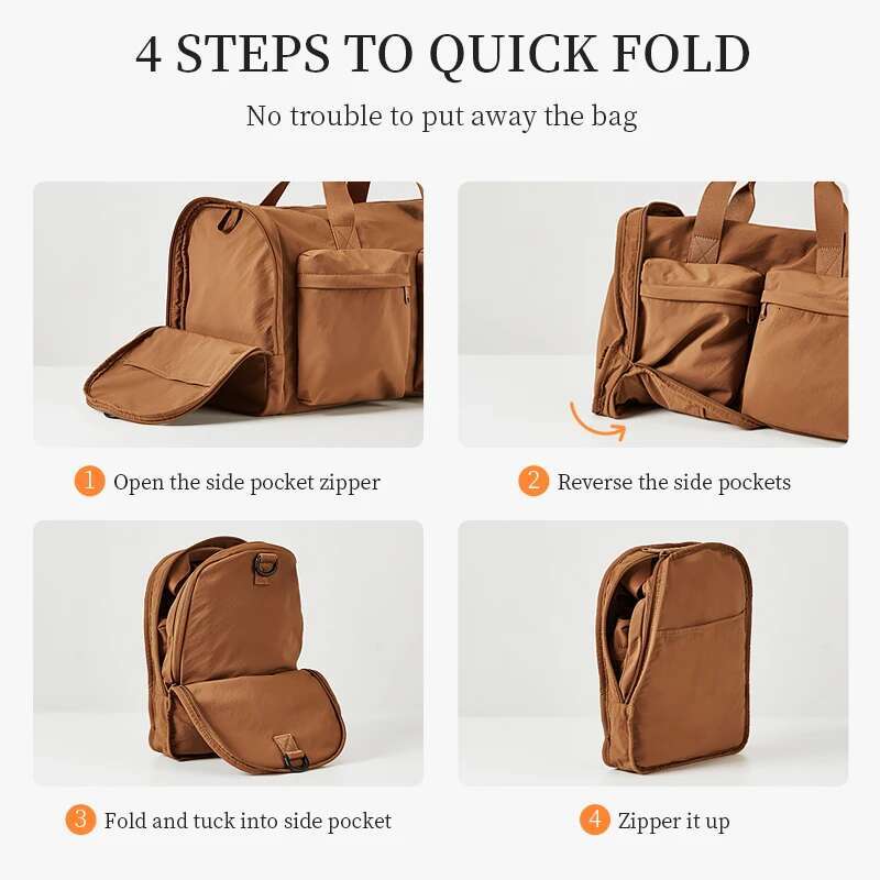 I Convertible Travel Handbag Women Lightweight Large Capacity 32L Carry-On Bag With Independent Shoe Compartmen