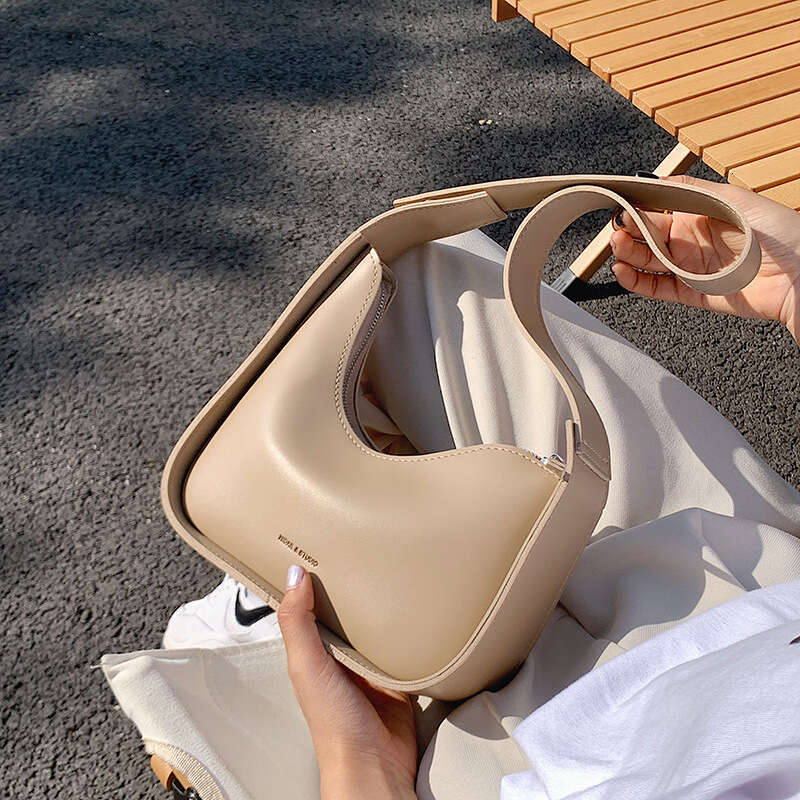 Underarm for Women 2023 New Fashion Wide Strap Simple Solid Color Single Shoulder Crossbody Bag