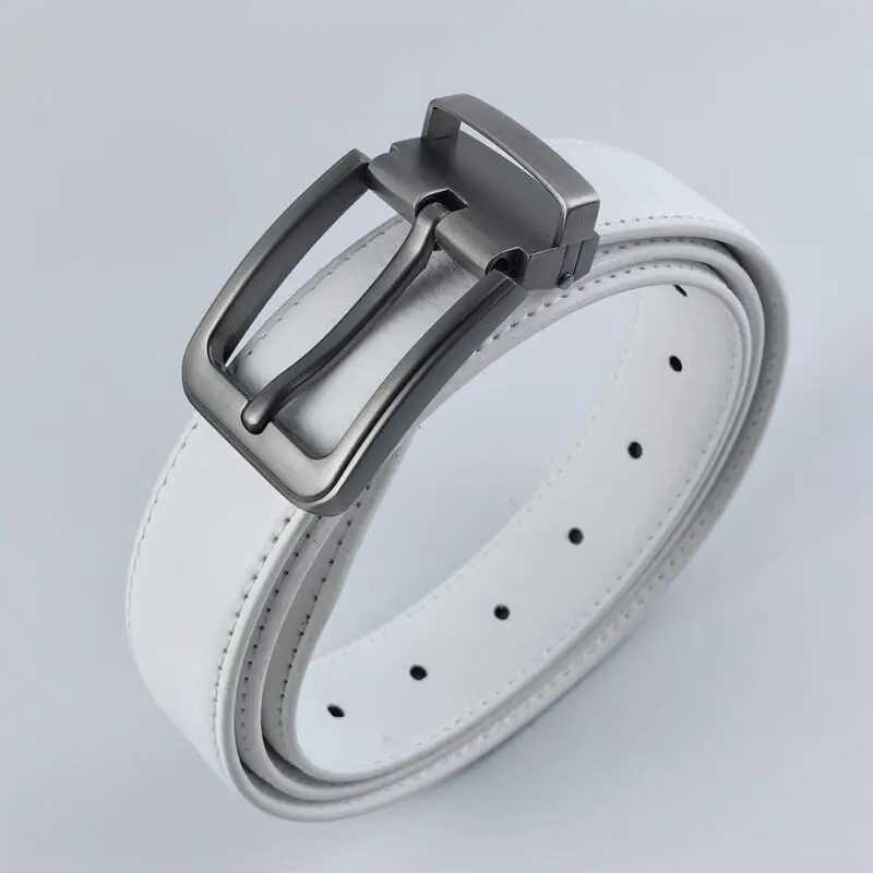Korean version golf white belt buckle youth pants casual belt original mens and womens belt W250326
