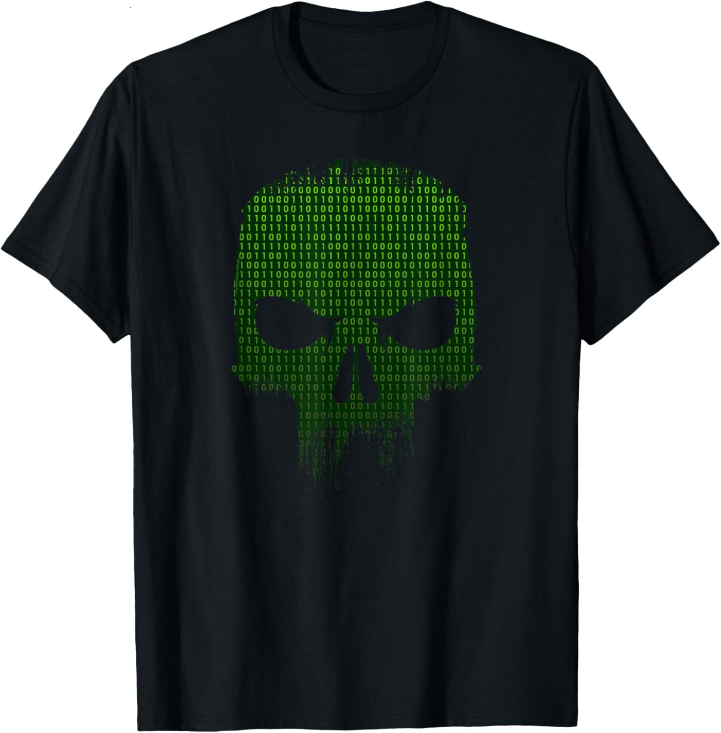 T shirt for Mens Binary Code Skull Computer Programmer Developer Tech Geek Graphic Tee Casual Tops Clothes Short sleeve cool