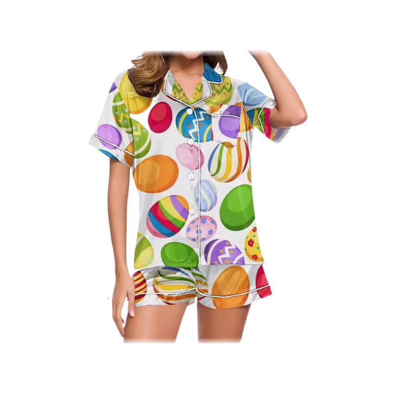 2025 Summer New Women's Casual Fashion Home Clothing Set 3D Digital Printed Pajama Batch