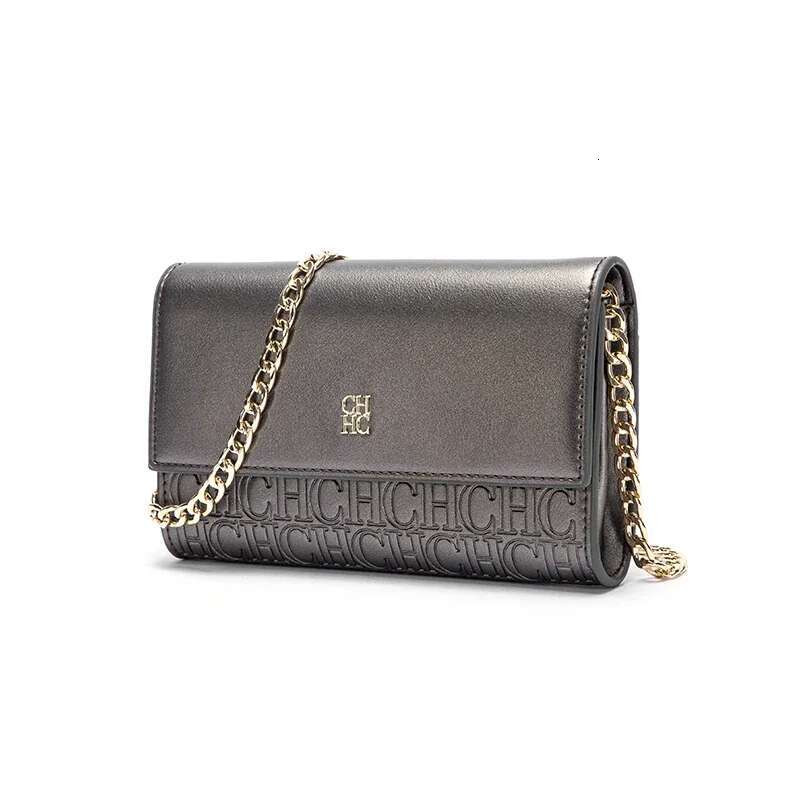 CH Exquisite Craftsmanship Light Design Chain Letter Elements Color blocked Women's Crossbody Bag