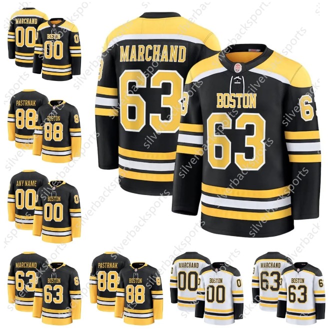 Custom Jersey Pastrnak Bergeron Orr Geekie CoyleZacha McAvoy Swayman Peeke Marchand Ice Hockey Jerseys Any Name Number Mens Womens Youth