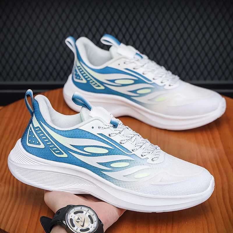 Mens Casual Sports Shoes Soft Sole Running Shoes Breathable Mesh Wide Foot Shoes for Students 50 Color Rubber Sole Mens ShoesC250325