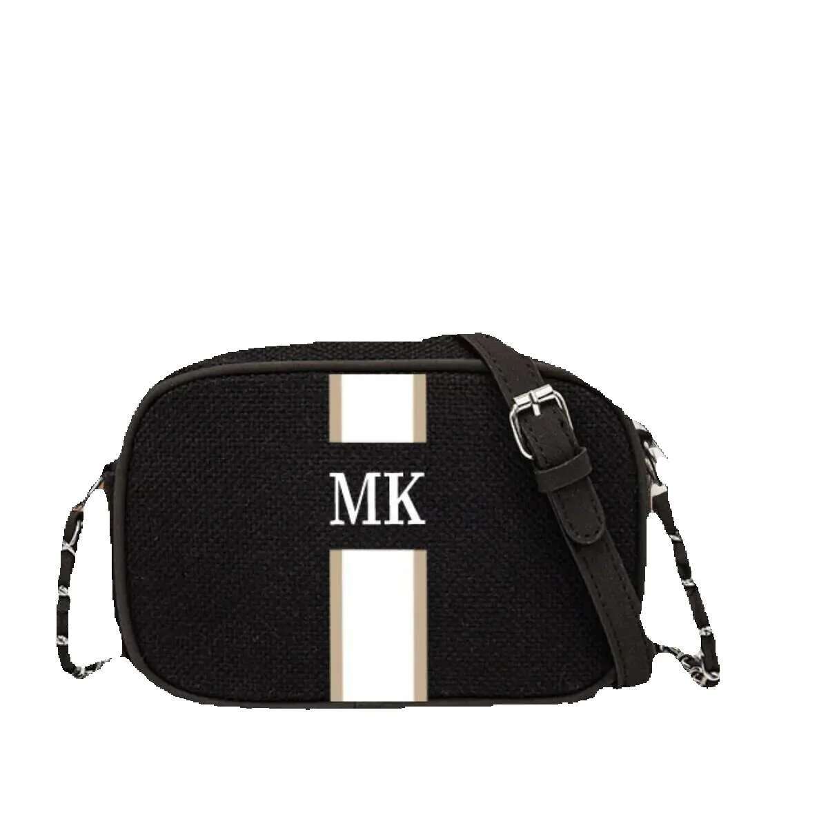 Small Size Customizable Design Stripe Canvas Messenger Lady Fashion Exquisite Shopper Bag Women's Custom Printing Handbag